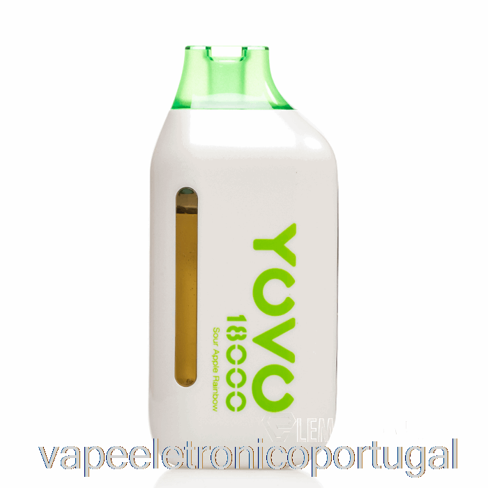 Vape Eletrônico Yovo Ultra 18000 Descartável Sour Apple Arco-íris